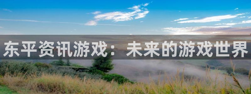 高德娱乐游戏：东平资讯游戏：未来的游戏世界