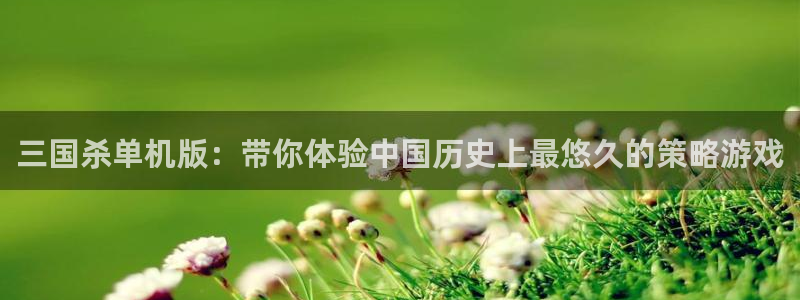 高德注册高德登录：三国杀单机版：带你体验中国历史上最悠久的策